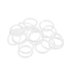 Silicone O-Ring, 18mm OD, 14mm ID, 2mm Width, VMQ Seal Rings Gasket, White, Pack of 20