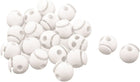 LinkMejor Plastic Round Double Hole Design Toggle Stopper Cord Adjustive Lock 20 PCS White