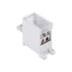 1 in 2 Out DIN Rail Terminal Blocks 690V 250A Max Input Distribution Block for Circuit Breaker