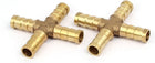 10mm Dia Cross Shaped 4-Way Hose Barb Air Fuel Pipe Connectors Joint Fittings 2pcs