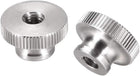 Knurled Thumb Nuts, 2Pcs M6x1mm 304 Stainless Steel Round Knobs Fasteners for 3D Printer Parts, Silver Tone
