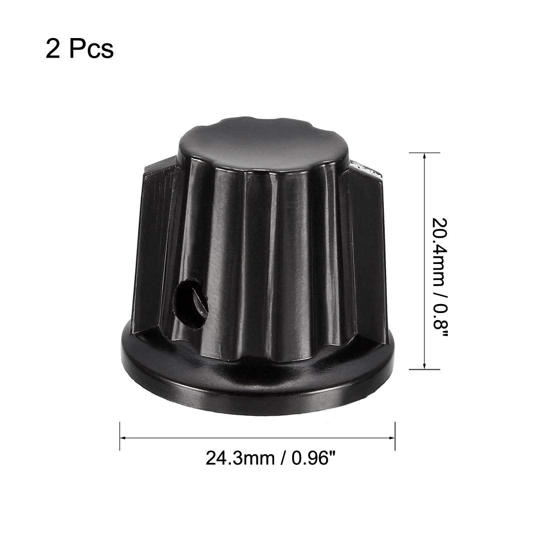 2 قطعة مفتاح تحكم مكبر للصوت مفتاح مكبر للصوت 24mm قطر أزرار دورانية للشافط 6mm قطر مع مسمار إعداد