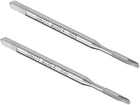 M2 x 0.4 Spiral Point Threading Tap, H2 Tolerance High Speed Steel Uncoated, Round Shank with Square End, DIN371/376, Metric Screw Taps Tapping Bit for Thread Repair, 2pcs