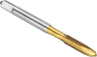 Spiral Point Plug Threading Tap 3/16-28 UNF Thread, Ground Threads H2, High Speed Steel 6542, Titanium Coated, Screw Taps Tapping Bit for Thread Repair