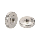 Round Knurled Thumb Nuts Conector Lock Adjusting Nuts, M3 Female Threaded Thin Type, Nickel Plated, Pack of 30