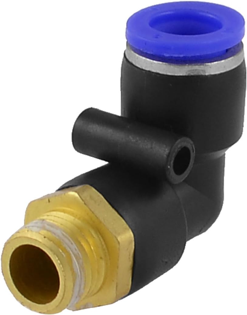 13mm Male Thread to 10mm Push in Fitting Elbow Pneumatic Quick Connector