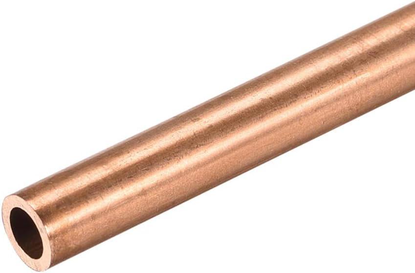 Copper Round Tube, 6mm OD 1mm Wall Thickness 300mm Long Straight Pipe Tubing