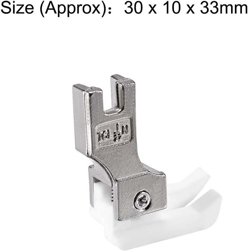 1/8" Vänster sidokedjeguide kompenserande pressfot för enskilda nål industriella sömmaskiner