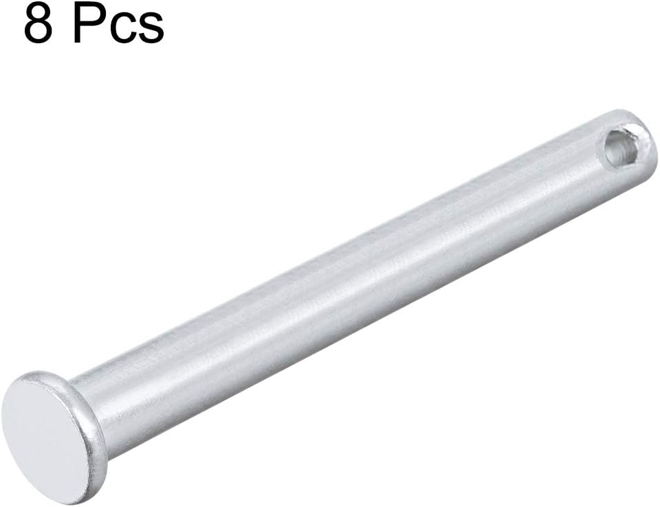 Parafuso de Engate de Único Buraco - 10mm x 80mm Cabo Quadrado de Aço Sólido com Galvanização de Zinco 8Pcs