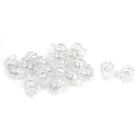 Plastic Round Toggle Spring Loaded Rope Cord Locks 20pcs Clear