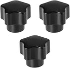 M6 Nut Thread Clamping Knob, Black Plastic 5 Star Shape Knob Handle for Machine Tool, 3pcs
