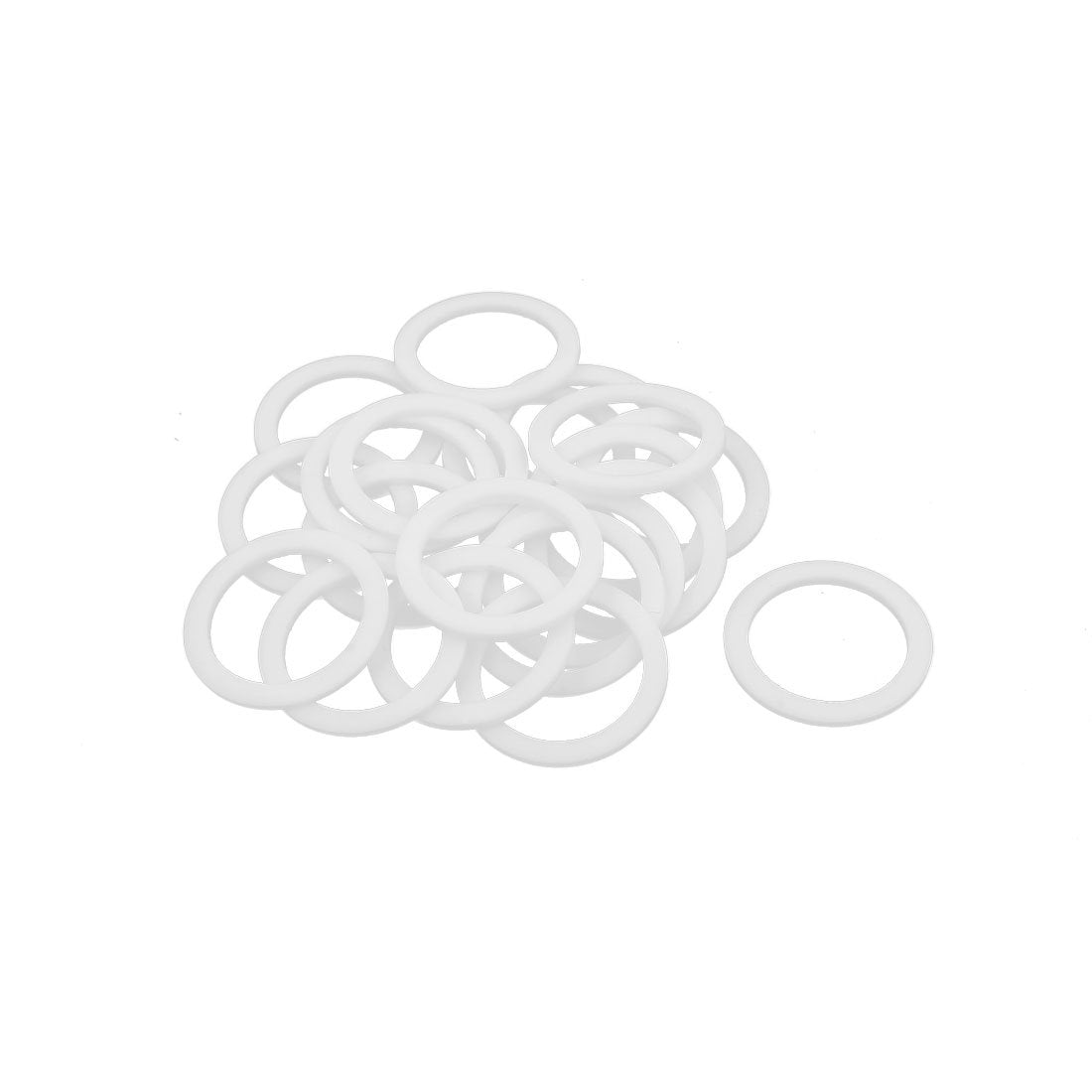 PTFE Flat Washers 39mm OD 30mm ID 2mm Thickness Sealing Gasket for Faucet Pipe Water Hose, White, Pack of 20