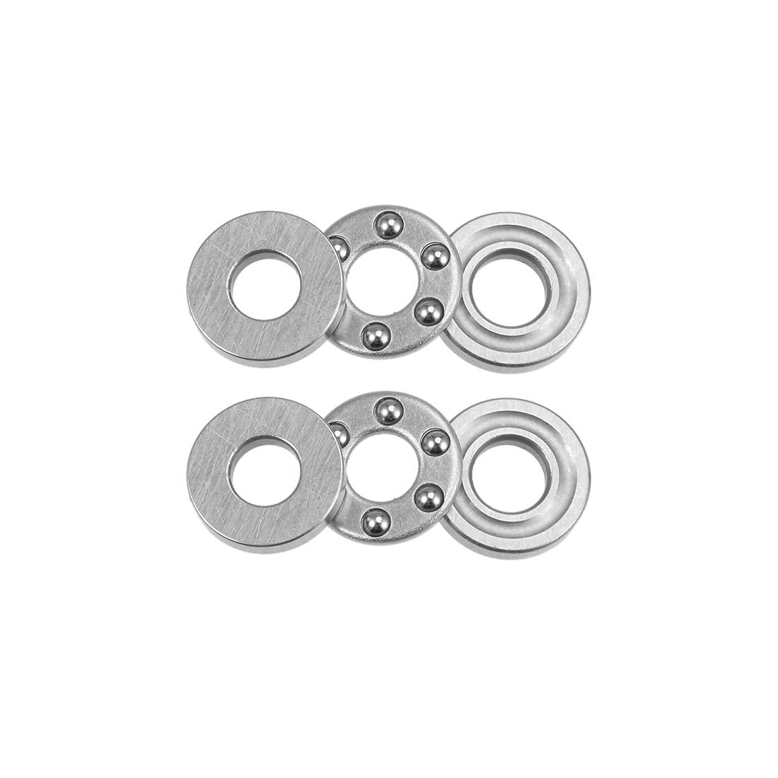 F2.5-6M Thrust Ball Bearings 2.5mm x 6mm x 3mm Chrome Steel Single Direction 2pcs