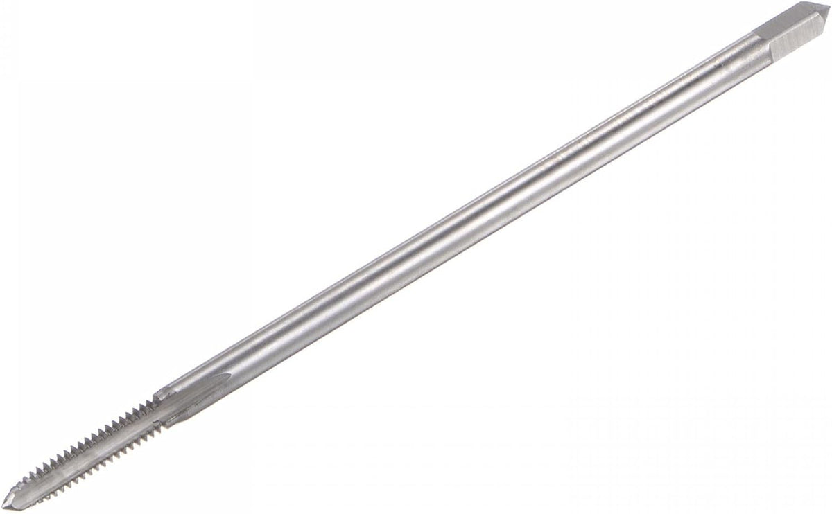 Thread Milling Taps, #6-32 UNC High Speed Steel (HSS) 3 Straight Flutes Machine Screw Thread Threading Tap, 4" Length (Extra Long)