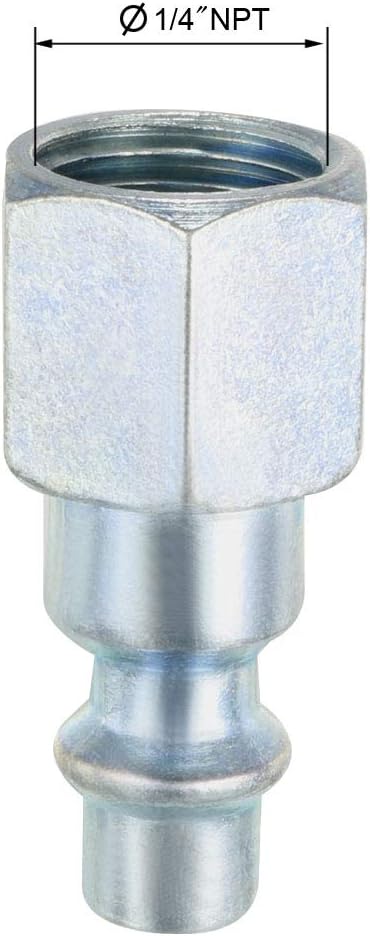High-Flow Plug, Quick Coupler Air M Type Fitting Quick-Connect Fitting, 1/4-Inch NPT Female Plug 2pcs