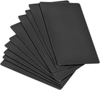 LinkMejor Blank Metal Card 66x45x0.3mm Painted Aluminum Plate for DIY Laser Printing Engraving Black 50 Pcs