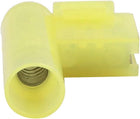 10Pcs Flag Crimp Terminals Female Nylon Fully Insulated Wire Connectors Yellow