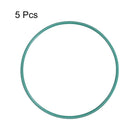 Fluorine Rubber O-Rings, 86mm OD 81.2mm ID 2.4mm Width FKM Seal Gasket for Machinery Plumbing, Green, Pack of 5