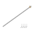 345mm / 13.5 Inch Tr8x8 Stainless Steel Lead Screw with T8 Brass Nut - [ Acme Thread, 2mm Pitch, 8mm Lead ] for 3D Printer Z Axis, CNC Machine