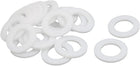 24mmx14mmx2mm PTFE Flat Washer Flange Gasket White 20pcs