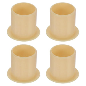 4Pcs Flanged Sleeve Bearing, Plastic Bushing ID 16mm x OD 18mm x Length 20mm POM Bushing, Yellow