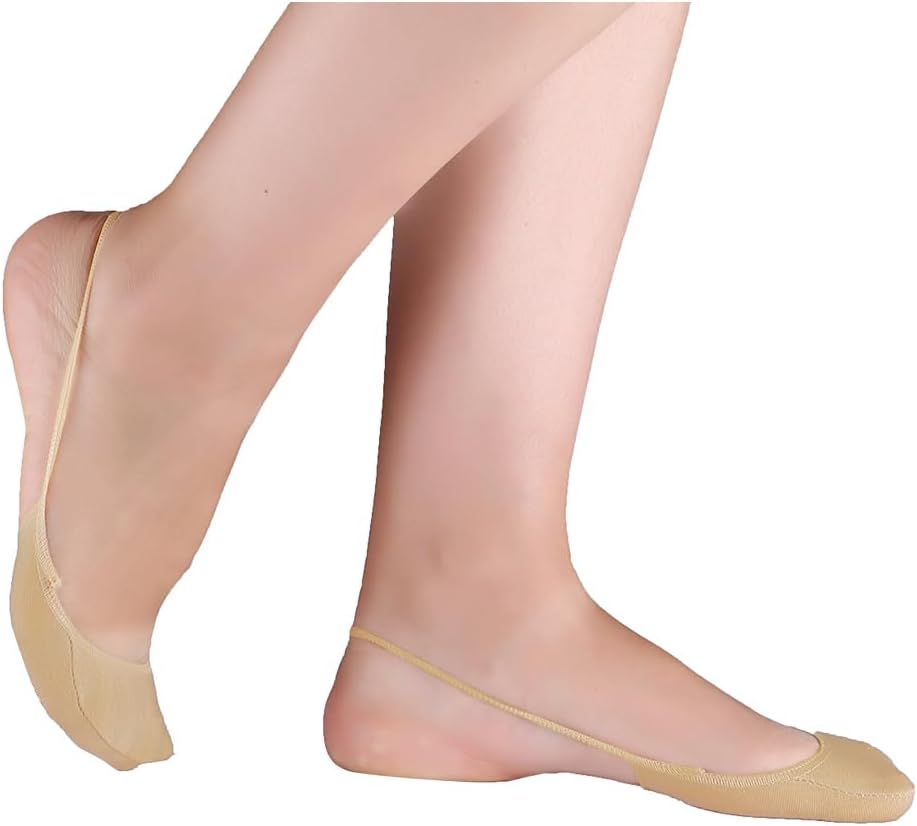 Frauen Halbsocken, ohne Ferse Rückenfaden Unsichtbare Socken 10 Paare