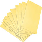 LinkMejor Blank Metal Card 66x45x0.25mm Painted Aluminum Plate for DIY Laser Printing Engraving Gold Tone 10 Pcs