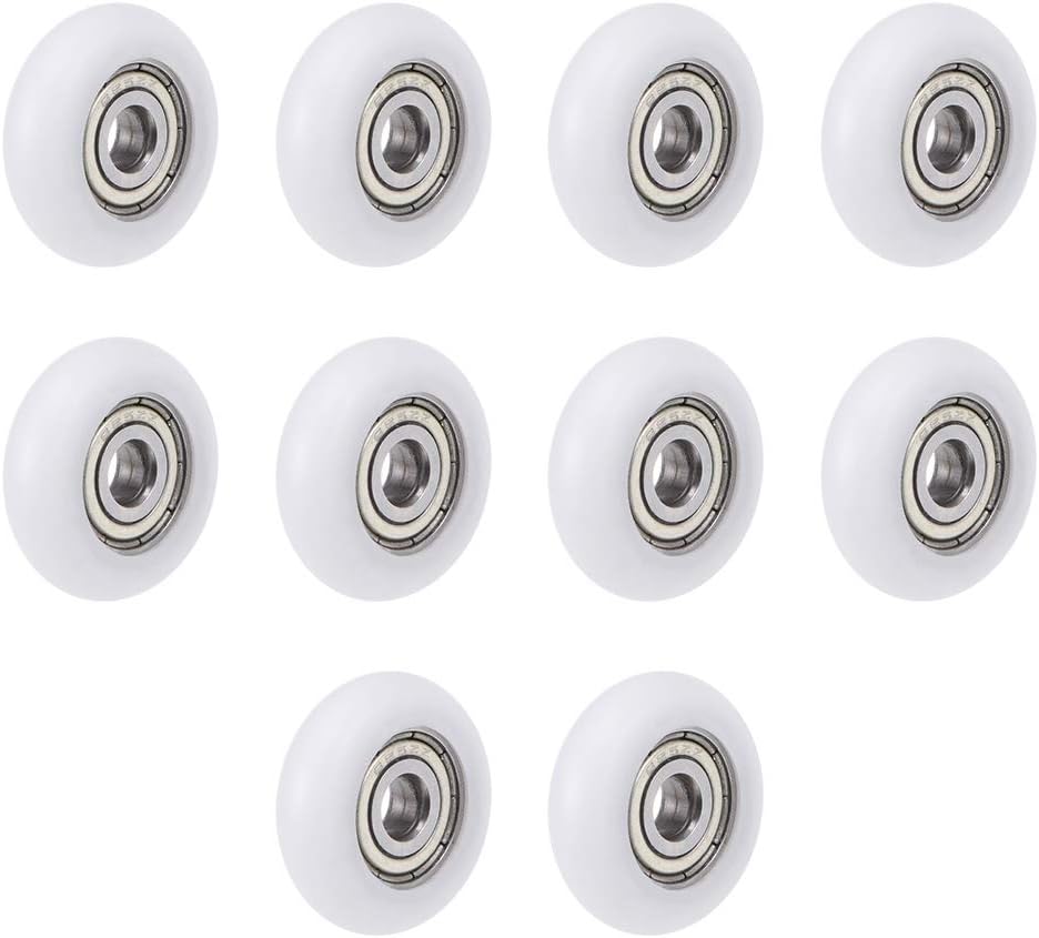 625ZZ Plastic Coated Ball Bearing 5x23x7mm for Slide Door Windows Furniture Pulley 10pcs