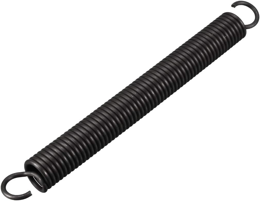 Extension Spring - 2.5mm Wire Dia, 18mm OD, 180mm Free Length Spring Steel Small Dual Hook Tension Spring
