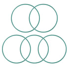 Fluorine Rubber O-Rings, 84mm OD 79.2mm ID 2.4mm Width FKM Seal Gasket for Machinery Plumbing, Green, Pack of 5