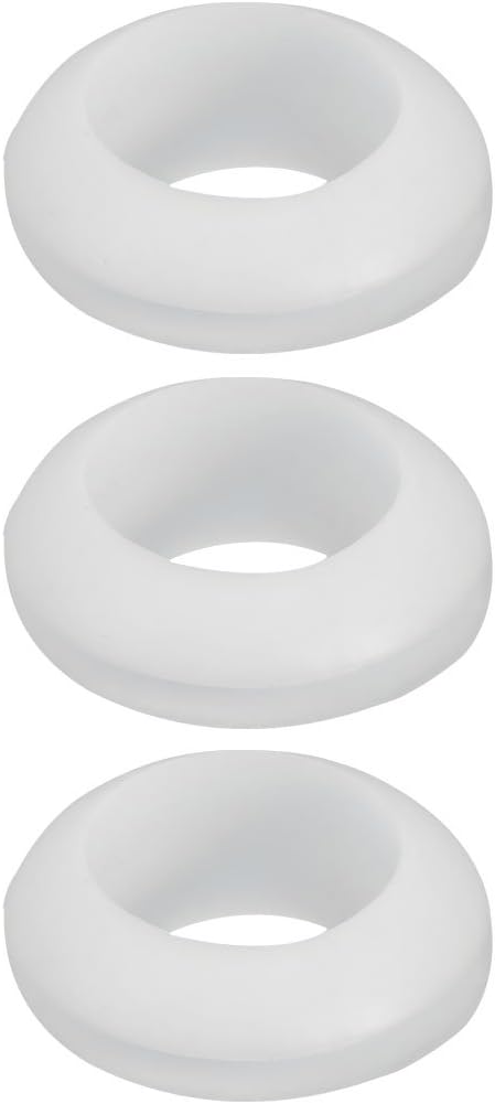 3pcs Double Side Rubber Grommet Eyelet Ring Wire Gasket White 18mm Inner Dia