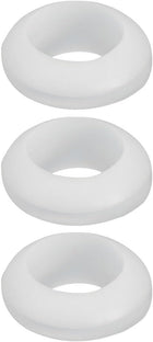 3pcs Double Side Rubber Grommet Eyelet Ring Wire Gasket White 18mm Inner Dia