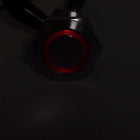 UL AC 5 Amp 250V 25 mm 0.98" Mounting Thread Flat Round 1NO 1NC DPST Momentary Stainless Steel Metal Waterproof Push Button Switch with Red Light