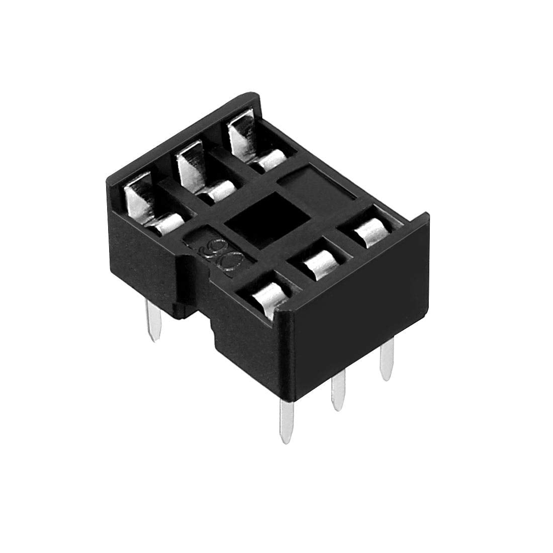 10pcs DIP IC Chip Socket Adaptor 2.54mm Pitch 7.6mm Row Pitch 2 Row 6 Flat Pins Soldering