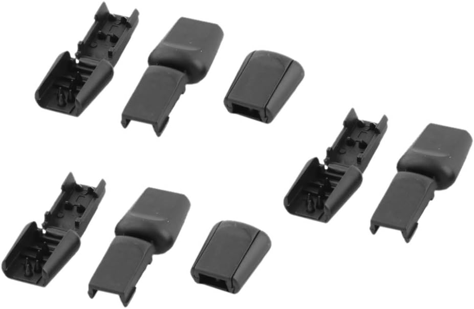 LinkMejor Plastic Sliding Rope String Drawstring Stopper Fastener Cord Lock 8pcs Black