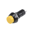 2Pcs,12mm Yellow Momentary Push Button Switch Round Flat Button SPST NO