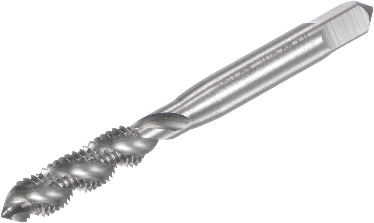 Spiral Flute Taps, 1/4-28 UNF 2B High Speed Steel (HSS) Uncoated Machine Thread Milling Threading Screw Tap 3 Flutes Tapping Tool
