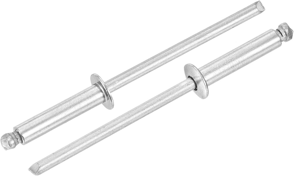 250Pcs 1/8" x 1/2" 304 Stainless Steel Dome-Head Blind Rivets, Open-End Type Blind Rivets for DIY, Sheet Metal, Automotive Repairs, Furniture, Boat, and Duct Work (Silver)