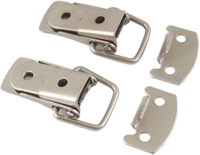 2 Sets Silver Tone Alloy Flap Design Hasp Connector