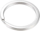 LinkMejor Split Key Ring 30mm Open Flat Jump Connector for Lanyard Zipper Handbag, Stainless Steel, Pack of 20