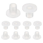10pcs Flanged Sleeve Bearings Plastic Bushings ID 8mm x OD 10.5mm x Length 14.2mm Silicone Bushings, White