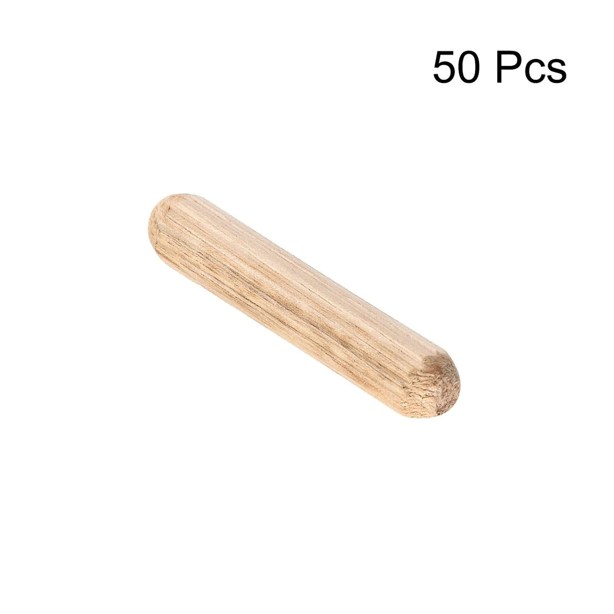 Holzkegel 50 Stk 6x30mm (1/4" x 1-1/4) gefräste Kanten, Furnierkegel aus getrocknetem Hartholz für Möbel und Regale