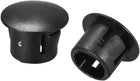 20pcs Mounting 8mm X 8mm Black Nylon Round Snap Panel Locking Hole Plugs Cover