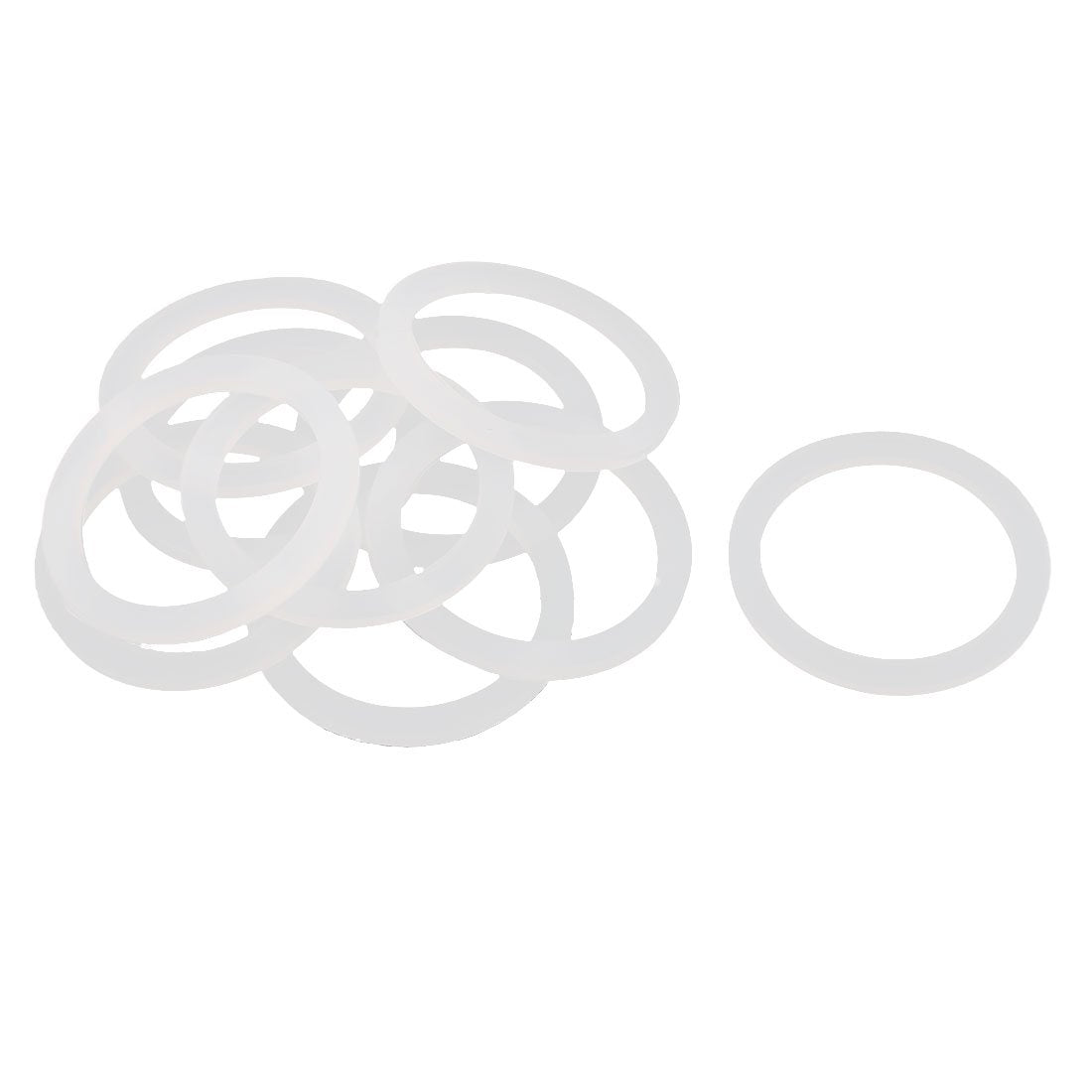 10 Pcs Silicone O-Rings Sealing Rings 48 x 38 x 3mm White Silica Gel