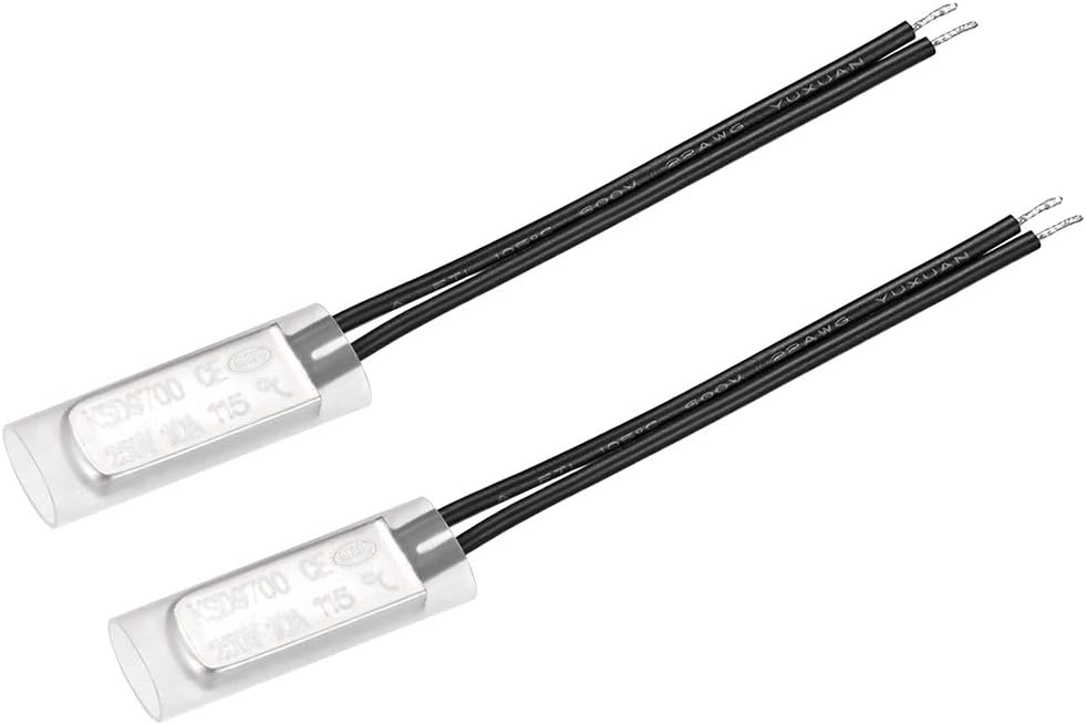 KSD9700 Thermostat, 115℃ Normally Close Temperature Switch Thermal Switch, N.C 10A Metal Temperature Controller 2pcs