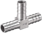 25/32-Inch (20mm) Hose ID Barb Fitting Stainless Steel 3 Way T Shaped Union Home Brew Fitting