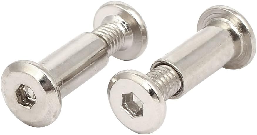 M6x20mm Hanncylindrig Männing Skåps Hex Skruv Huvud Post Silverton 5st
