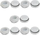 M22 Nylon Male Threaded Cable Gland Screw End Cap Cover Gray 10pcs