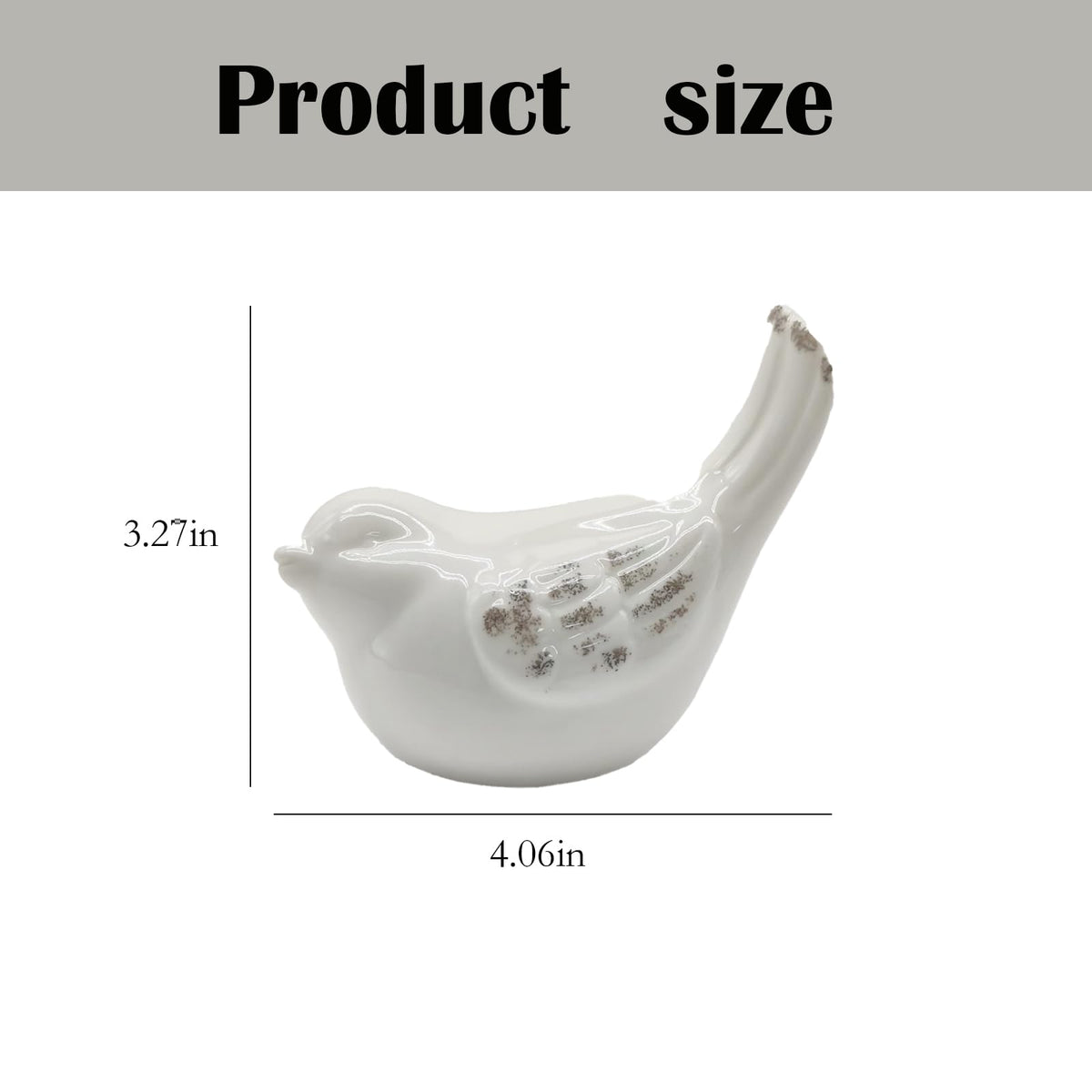 2 Pcs Ceramic Bird Toilet Floor Bolt Caps, Animal Toilet Bolt Covers Decorative, Decorative Bathroom Toilet Bolt, Toilet Bolt Cover for Bottom Easy Installation (Bird-White-A)