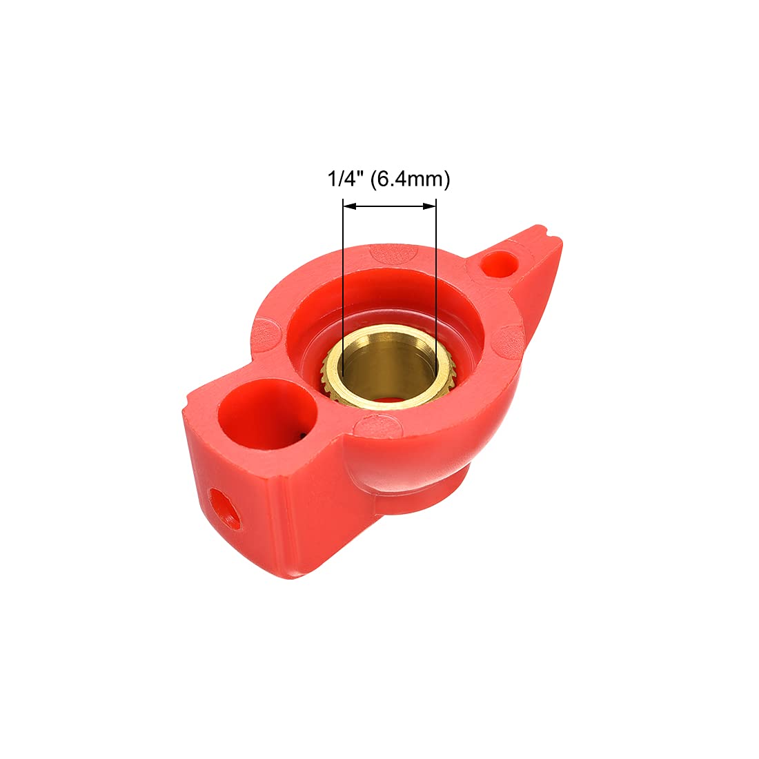 6.4mm Gaură de Ax Potentiometru Buton pentru Ajustare Volum Gitară Buton cu Screws de Setare, Roșu